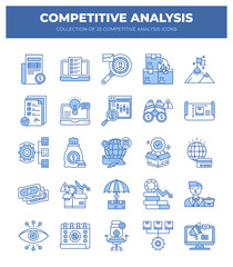 Competitive Analysis Icons. A Collection of 25 Essential Business Strategy Graphics