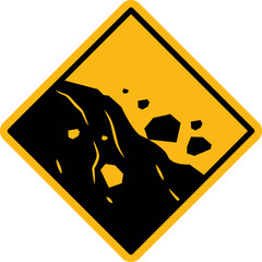 Warning Sign Icon Symbol Landslide