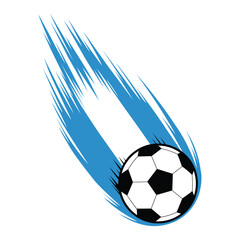 Argentina Flag Soccer Ball Illustration with Motion Effect
