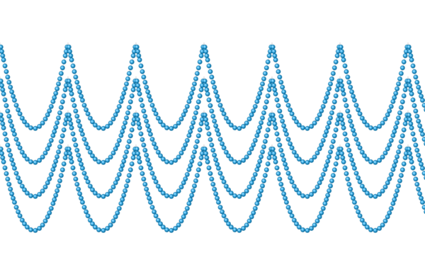 Strands of Blue Beads with Transparent Background: Elegant Decoration, Jewelry Making, and Craft Projects