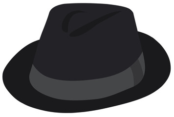 black hat isolated on white background