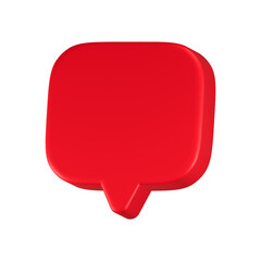 3d rendering icon red square button