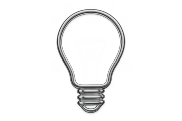 Light bulb outline icon generating new ideas