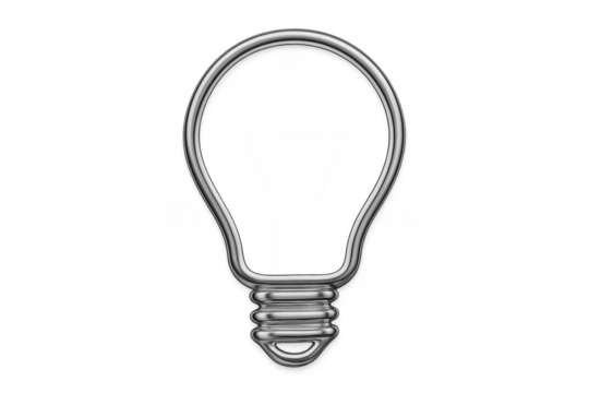 Light bulb outline icon generating new ideas