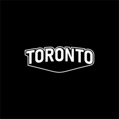 Illustration vector graphic typography of Toronto on black background. Toronto text vintage. Good for template background, t-shirt, banner, poster, etc. 