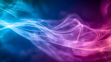 Abstract Neon Wave in Blue and Pink – Energetic neon wave with glowing streaks in pink and blue tones. Perfect for modern digital design and futuristic layouts.