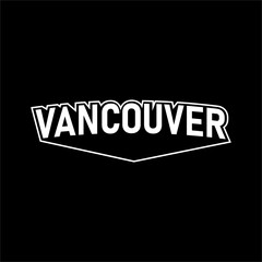 Illustration vector graphic typography of Vancouver on black background. Vancouver text vintage. Good for template background, t-shirt, banner, poster, etc. 