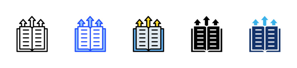 Upskilling Icon Collection With Multiple Styles