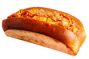 Hot Dog with onion crispy