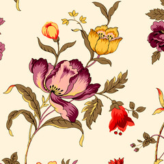 seamless background with flowers