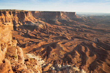 Green River Overlook on Island in the Sky Mesa in Canyonlands National Park is located at an elevation of 6,000 feet. Near the town of Moab, Utah.