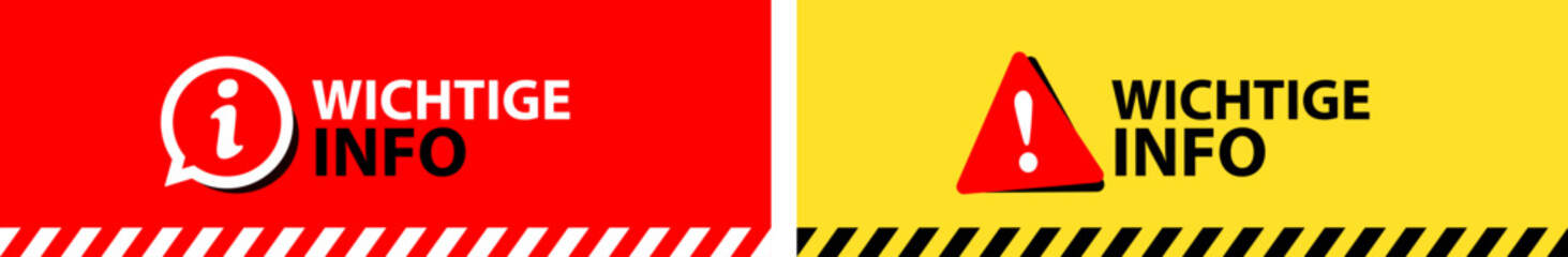 Wichtige Info, Important information in German language