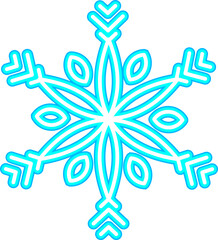 Neon Snowflake Decoration