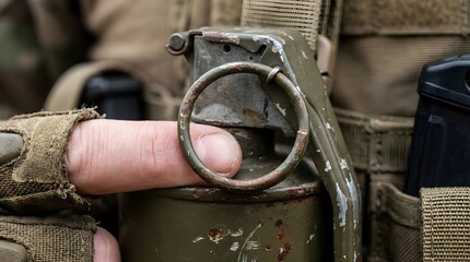 Grenade With Safety Pin Pulled