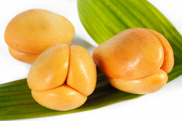 Peeled Salacca zalacca (Salak, Snake Fruit) fruits