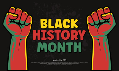 Black history month vector banner