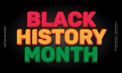 Black history month with editable text effects