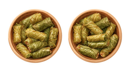 Two oval bowls filled with delicious homemade cabbage rolls against a black background
