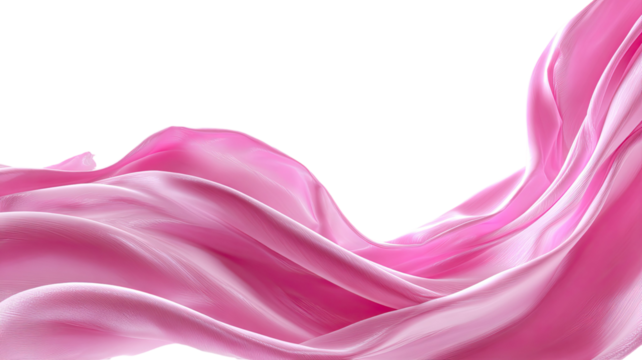 Elegant, flowing pink and purple silk fabric texture with a soft, smooth wave design and luxurious satin finish backdrop