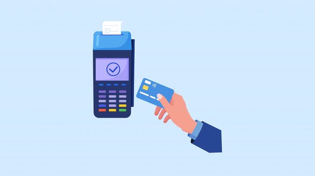 Credit Card Payment Animation | 4K Loopable Alpha Channel