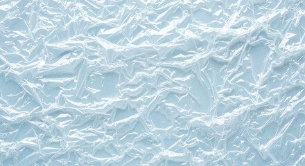 Obraz premium Crumpled light blue plastic wrap texture