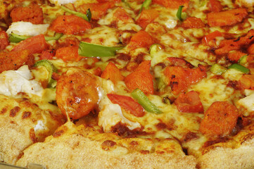 close up of pizza box