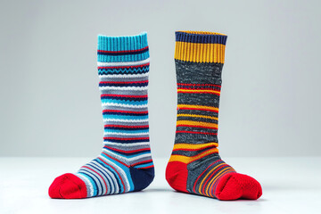 Bright striped socks for great style. Socks are comfortable and popular clothing. Bright socks will raise fashion style. Style is important for your feet.
