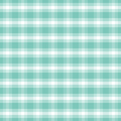 Soft green plaid pattern with white lines creating calm and cozy textile design