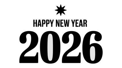New Year 2026 Celebration: A modern and elegant graphic marks the start of a fresh year with optimistic energy, creating a sense of anticipation and excitement.