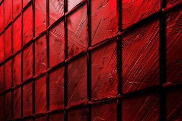 Red squares forming a grid pattern, creating a dramatic and textured background