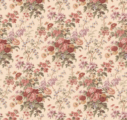 grunge background with flowers