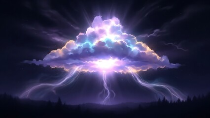 lightning in the sky