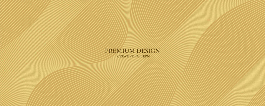 Contemporary technology cover design set. Luxury gold background line pattern (guilloche curves). Premium golden vector tech backdrop for business template, digital certificate