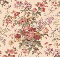 seamless pattern with flowers