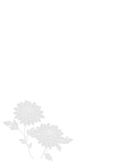 喪中はがき〈キク・ステンシル〉　A-6