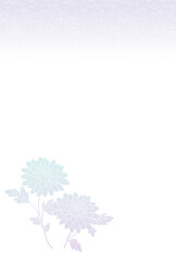 喪中はがき〈キク・ステンシル〉