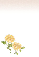 喪中はがき〈キク〉　A-5