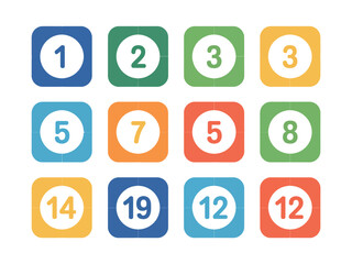 A grid of colorful squares, each containing a number.