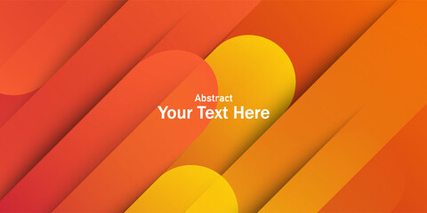 Dynamic abstract fluid geometric colorful gradient orange shape background.