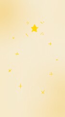 Cream-Yellow colored background with small yellow stars and sparkles.Beige paper texture with a cute hand-drawn starry star wallpaper 