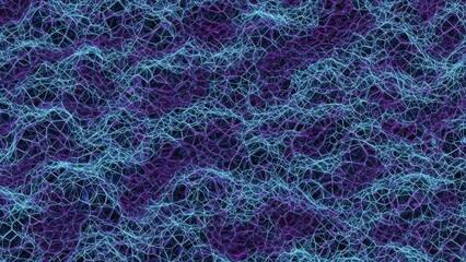 Abstract interconnected digital network glowing blue purple lines