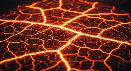 Lava inspired patterns of glowing orange energy