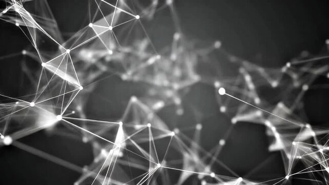 Abstract technology, innovations, business and finance background. Digital connections concept of lines and dots plexus background. White geometric background forming a network connection structure. 