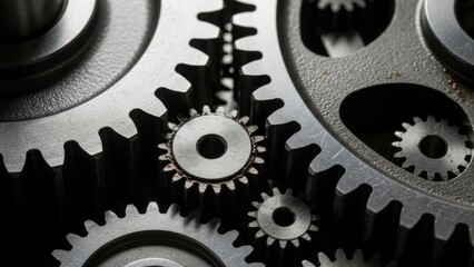 Precision Engineered Metal Gears Reflecting Industrial Mechanism