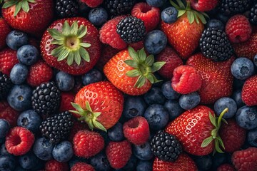 berries, raspberries, blue berries, strawberries 