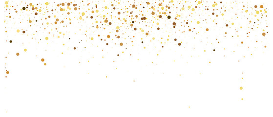 Elegant Black Background with Golden Confetti Falling