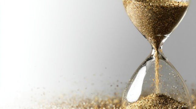 decimal. An inverted hourglass with sand flowing upwards against its normal direction. STEM education sheets, lab safety posters, designed for biotech research communications, used by art directors.