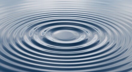 Graceful ripples expanding outwards on tranquil water
