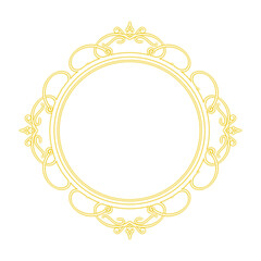 Golden ornate frame elegant vintage design element