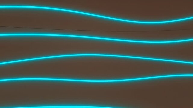 Blue Neon Lines Flowing Abstract Seamless Motion Background Footage